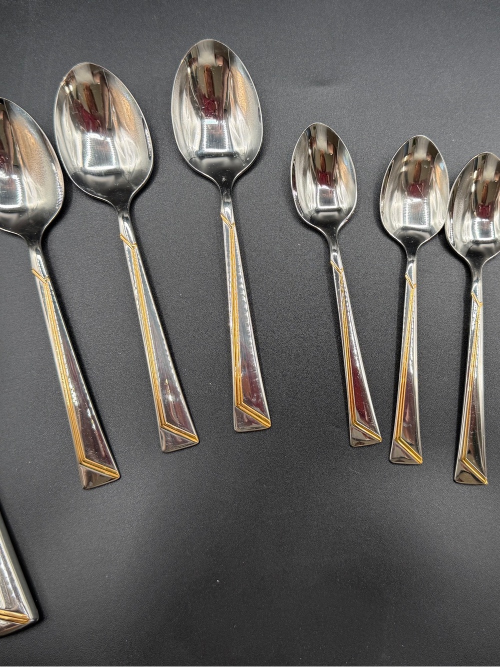 Oneida GOLDEN ERA stainless flatware gold replacement spoons fork table knife